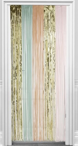 Rosy Colors tinsel curtain 91cm x 2.4m