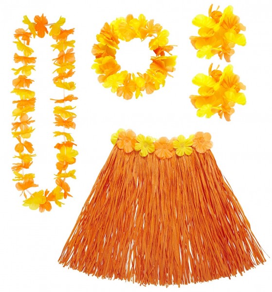 Miss Hawaii kostume sæt orange 4