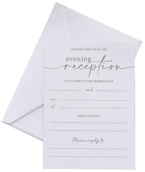 10 Abendempfang-Einladungskarten Modern Luxe