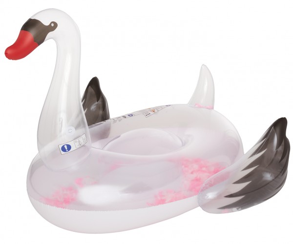 Badeinsel Swan met veren 1,55 x 1,45m