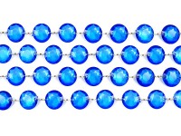 Vorschau: Kristall Perlen Hänger royalblau 1m