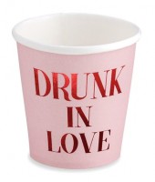 Vista previa: 6 vasos de papel Drunk in love 260ml