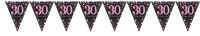 Pink 30th Birthday Wimpelkette 4m