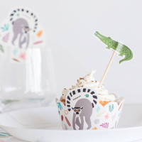 Preview: 6 Zoo Birthdayparty glass markers