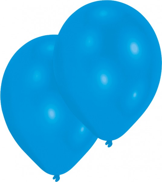 Set van 25 ballonnen blauw metallic 27,5 cm