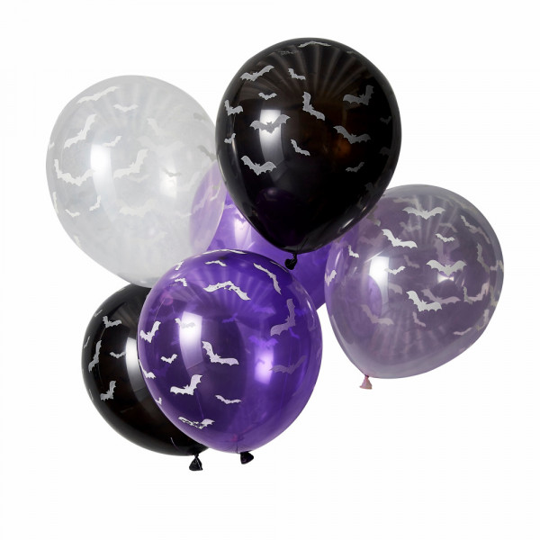 6 leuchtende Fledermaus Ballons