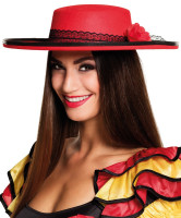 Sombrero de mujer rojo festivo