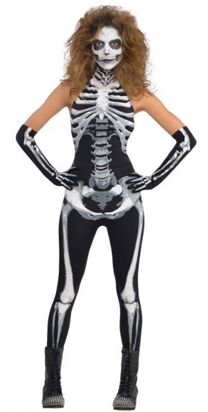 Costume Femme Bone Lady Jumpsuit