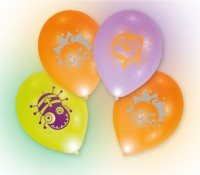 4 Halloween LED Luftballons