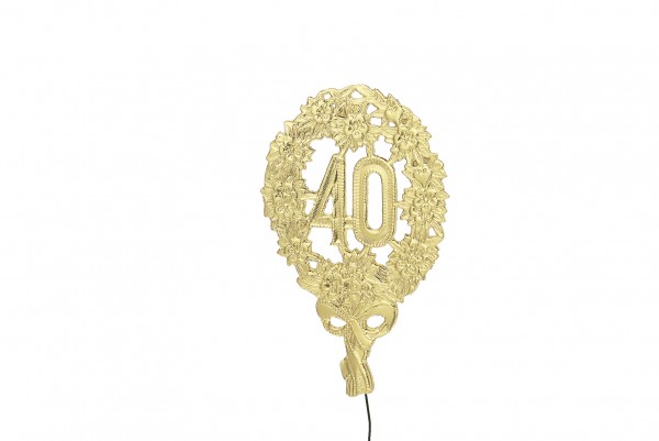 Aniversario de oro número 40 grabado 28cm