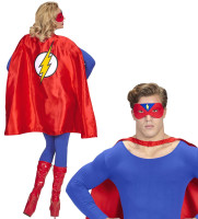 Superhjälte blixtsnabb unisex cape med ögonmask