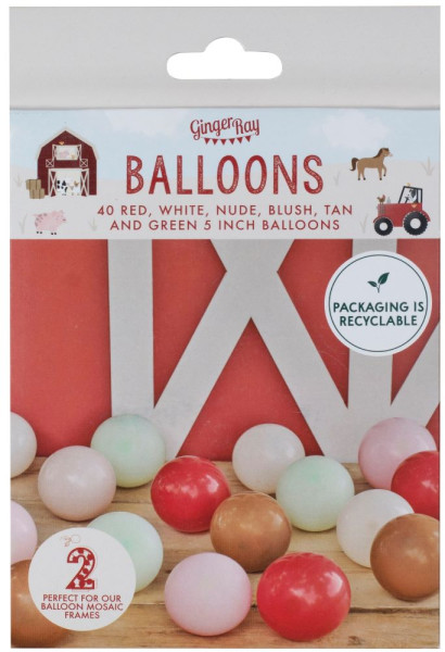 40 Animal Farm Ballons 13cm 4