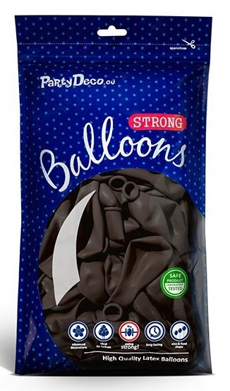 100 palloncini Partystar marrone cioccolato 27cm 2