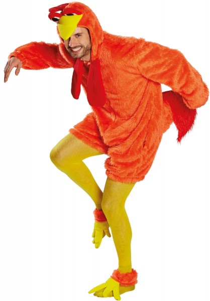 Costume de poulet fou au néon