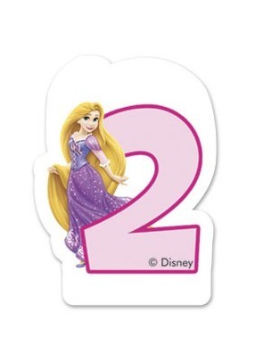 Vela Número 2 Princesas Disney Rapunzel