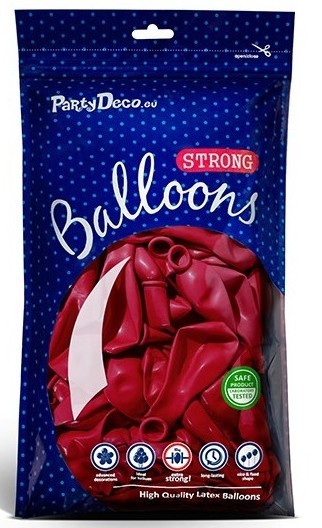 100 Transparente Partystar Ballons pink 23cm 2