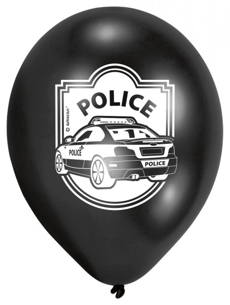 6 Polizei-Einsatz Luftballon 23 cm 4