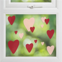 Herzliche Fenster Sticker 15 Stück