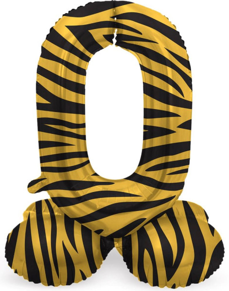 Palloncino numero 0 tigre con base 72cm