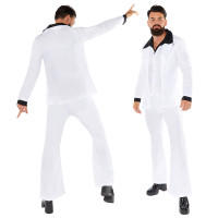Aperçu: Costume de soirée 70s Night Fever pour homme blanc