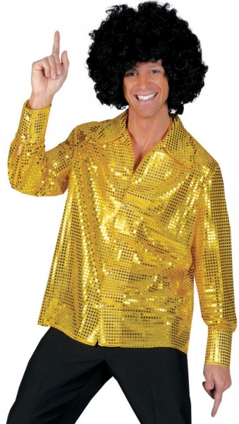 Camisa de fiesta brillante en dorado de Clarke