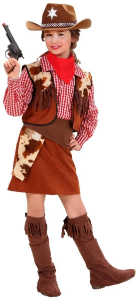 Costume da cowgirl a 6 pezzi per ragazze