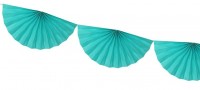 Preview: Rosette garland Daphne turquoise 3m x 30cm