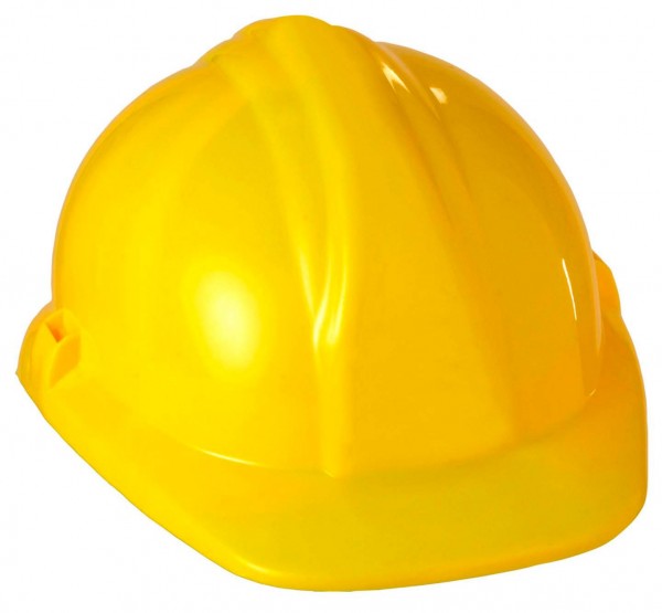 Yellow builder children's helmet