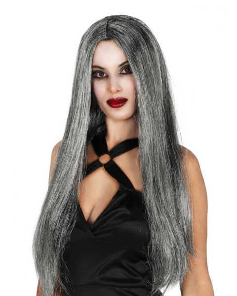 Long hair wig Lucinda grey