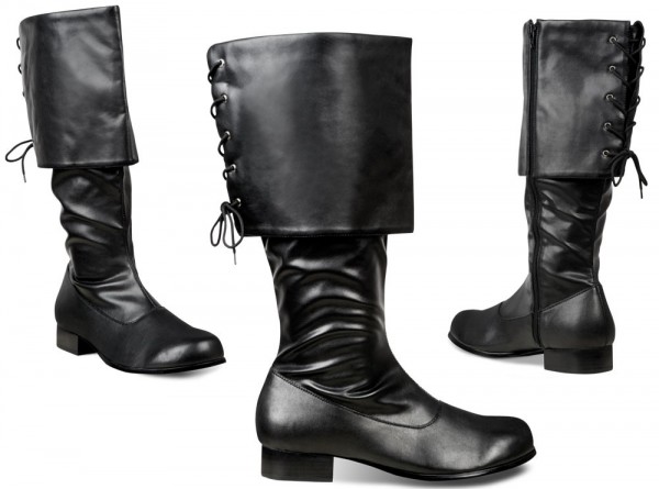 Pirate boots leather look men 2
