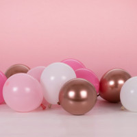 40 ballons mixtes roses de 12 cm