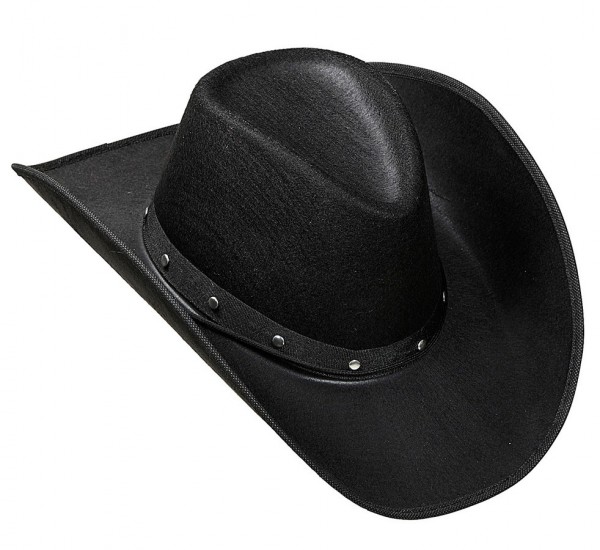 Studded cowboy hat black