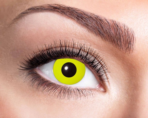 Yellow contact lens costume