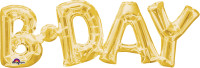 Palloncino in lamina con lettere B-Day in oro