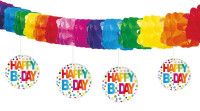 Happy Birthday Rainbow Garland 4m