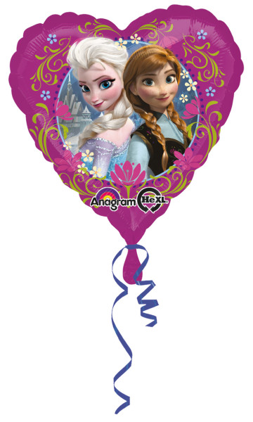 Ballon coeur glacé Anna & Elsa