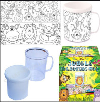 Preview: Jungle Fiesta mug for coloring