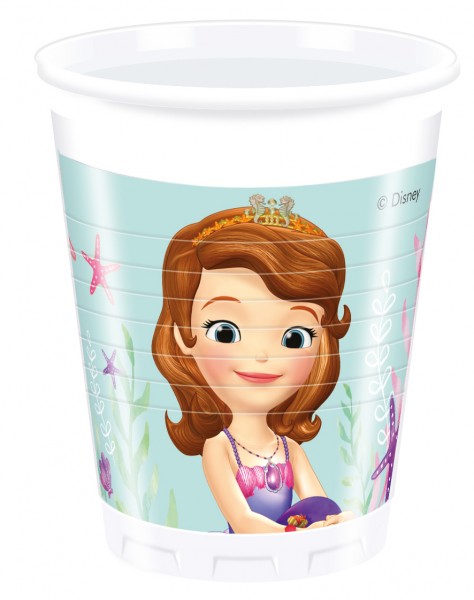 8 Gobelets Plastiques Sofia The First Under The Sea 200 ml