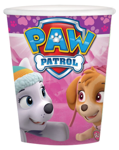 8 kubków papierowych Paw Patrol Girls 266ml