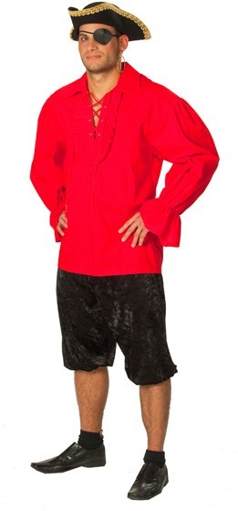 Camicia pirata rossa Patricio per uomo