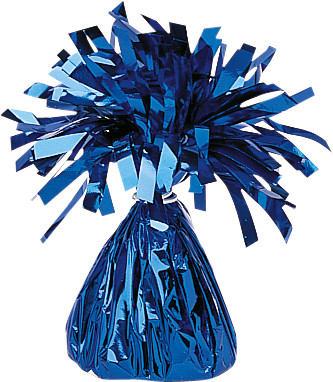 Fringed cone balloon weight in blue