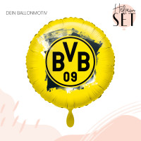 Vorschau: Borussia Dortmund Ballonbouquet-Set mit Heliumbehälter