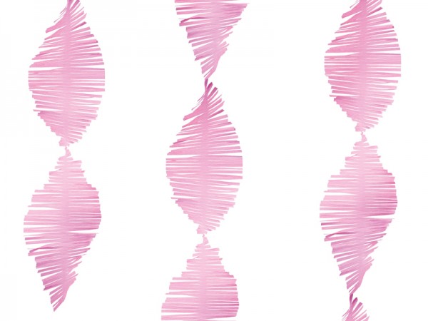 Ghirlanda di carta crespa rosa 3m 2