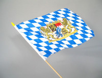 Bayern Flagge mit Stab 45 x 30cm