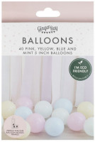 Widok: 40 eko balonów lateksowych sen w pastelowych