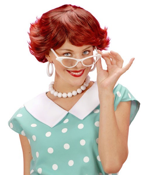 Parrucca da donna rossa anni '50