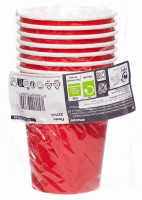 Preview: 8 red paper cups 227ml