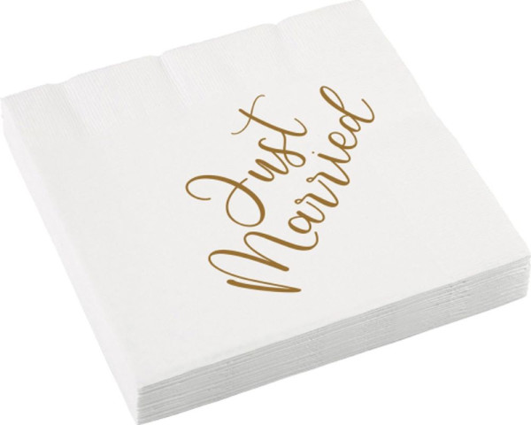 16 napkins Just Married 33cm
