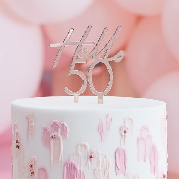 Hello Fifty cake decoration
