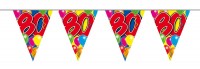 Ballonnen wimpel ketting 80e verjaardag 10m